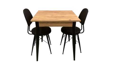 MENDEL MASA VE EYFEL SANDALYE TAKIMI, ATLANTİK ÇAM, 70X70