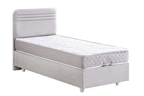 MİLA BAZA BAŞLIK VE ORTHO SOFT YATAK, AÇIK GRİ, 120X200