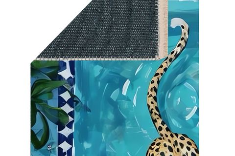 CHEETAH BASKILI DOKUMA TABAN HALI, 221 YNG, 80X150  CM