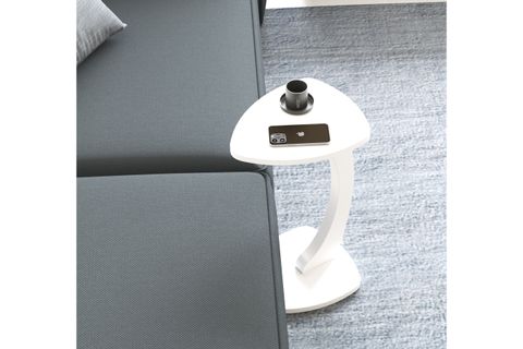 SELF TEKERLEKLİ YAN SEHPA, BEYAZ