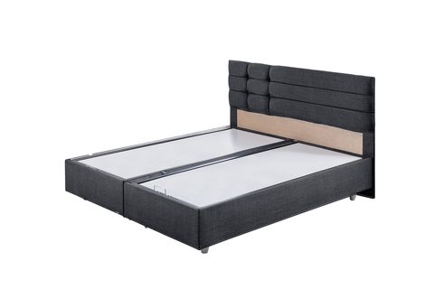 VİYANA BAZA BAŞLIK LETTO YATAK SETİ, ANTRASİT, 140X190