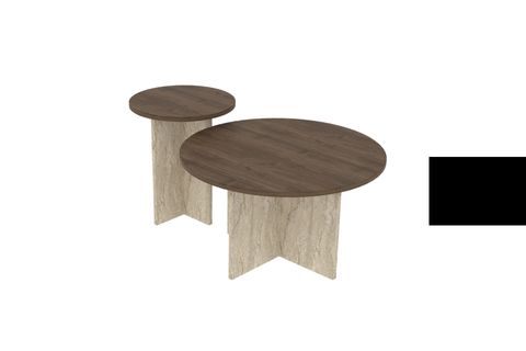 PRİVATE DEKORATİF CEVİZ MERMER ORTA SEHPA İSKANDİNAV, CEVİZ