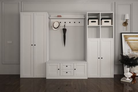 LEONARDO PORTMANTO VESTİYER 273, DOLAPLI, BEYAZ, 230 CM VST1010