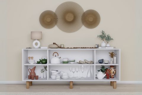 BOHEM SERİSİ NATURA KONSOL, BEYAZ, 180 CM