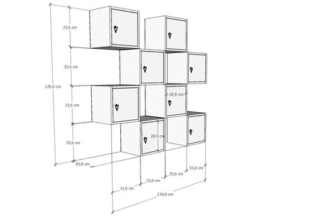 AYDIN KİTAPLIKLI RAF, PNR-DVR-1003