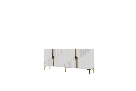 EVVA KONSOL VE TV SEHPASI BEYAZ GOLD 180 CM KA1828BG