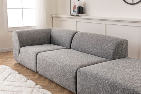 Alpha Modular Sofa Small, Light Grey | Vivense London