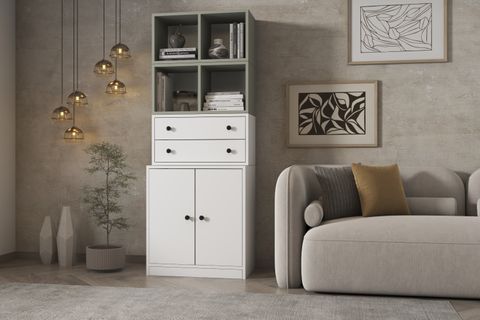 ZARA MATRİX HOME OFFİCE KİTAPLIK DOLABI ÇOK BÖLMELİ EV OFİS ÜNİTESİ PNR KTP 1129