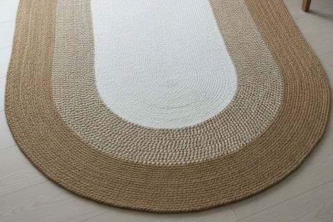 FLOW OVAL HALI, BEYAZ NATURAL, 90X150 CM