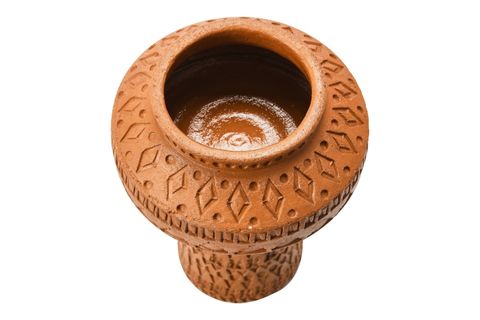 EL YAPIMI KABARTMALI TERRACOTTA VAZO