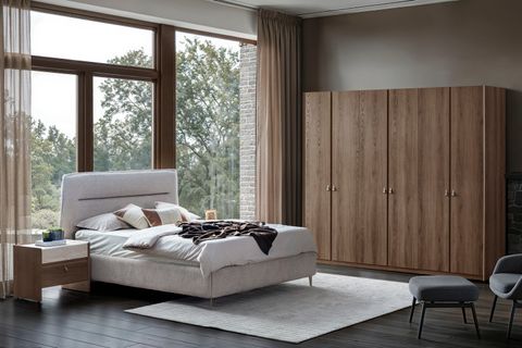 MADERA YATAK ODASI TAKIMI, CAM KAPAKLI