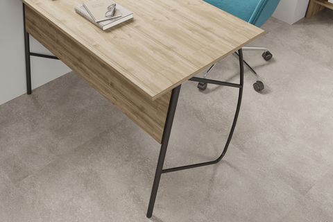 LAGOMOOD ELLA ÇALIŞMA MASASI VE TEKERLEKLİ SEHPA TAKIM, MEŞE, 120 CM