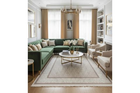 MERİNOS HALI ARDEN SALON HALISI, 79419 071, KREM GRİ, 160X230