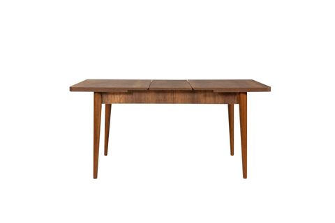 KELEBEK MASA VE BEAD SANDALYE TAKIMI, CEVİZ, KREM, 130X80