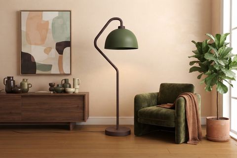 CURVELLA LAMBADER, BROWN GREEN