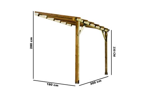 AHŞAP SUNDURMA ÇARDAK, KOYU KAHVERENGİ