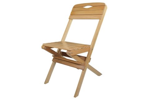 BYSAY VERNİKLİ AHŞAP KATLANABİLİR  BAHÇE MUTFAK BALKON TERAS SANDALYESİ