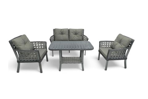 MOVA RATTAN İKİLİ BAHÇE MOBİLYASI, GRİ