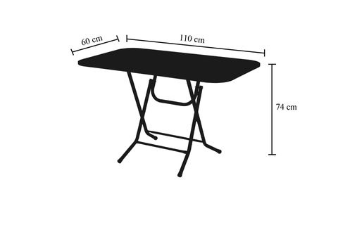 60X110 KATLANIR METAL AYAKLI MASA