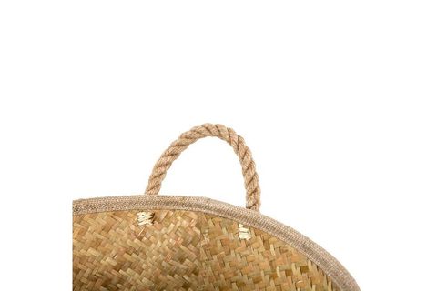 NİLA MAVİ HASIR SEPET 38X24 CM