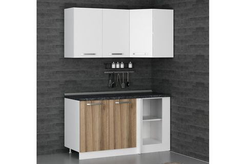 MİNAR 150CM KÖŞE MUTFAK DOLABI BEYAZ DORE K150D1
