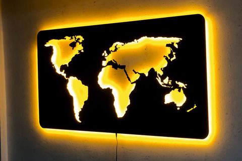 DÜNYA HARİTASI V1.1 LED IŞIKLI TABLO