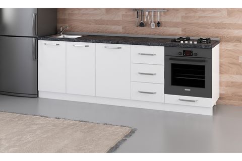 MİNAR 245 CM MUTFAK DOLABI BEYAZ 245-B4-ALT MODÜL