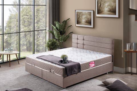VİYANA BAZA BAŞLIK LETTO YATAK SETİ, KAHVERENGİ, 150X200
