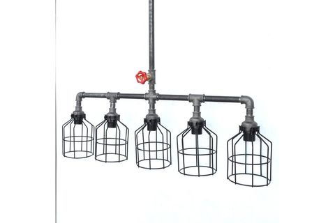 DEKORJİNAL BEŞLİ KAFESLİ TAVAN BORU LAMBA PP124