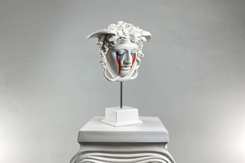 MEDUSA COLORING POP ART DEKORATİF ROMA YUNAN HEYKELLERİ