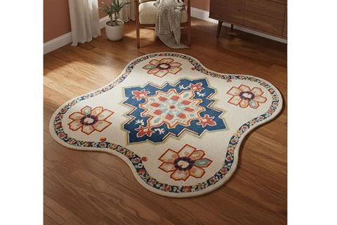 BEJ MOTİFLİ ÖZEL KESİM DOKUMA TABAN HALI, 444 YNG, 150X150 CM