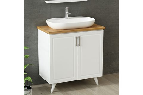 SANYA BANYO DOLABI AY2K138, BEYAZ, 85CM
