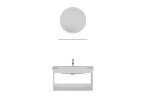 NİKA BANYO DOLABI 100CM AS2K 1YA1R ETJ BEYAZ ANTRASİT
