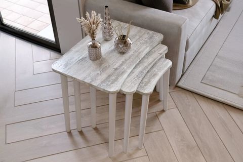 ALGAN ZİGON SEHPA, KRİSTAL, ÜÇLÜ