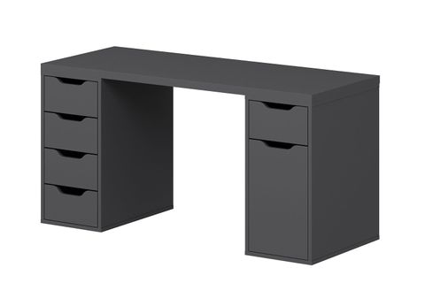 ALEN ÇALIŞMA MASASI, ANTRASİT, 5 ÇEKMECELİ, 150 CM