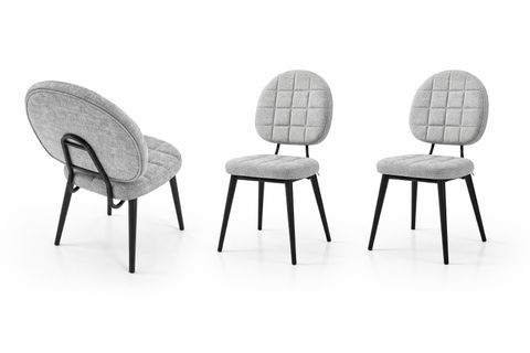 PALERMO SANDALYE, SİYAH TESTO GRİ