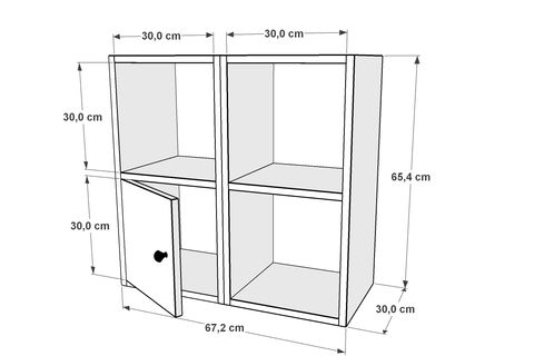 AYDIN KİTAPLIKLI RAF, DVR-1054-Ç