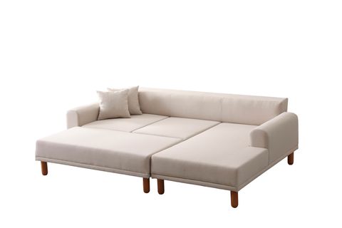 TİERA BOHEM KÖŞE TAKIMI, KREM, SAĞ KÖŞE, PUFLU