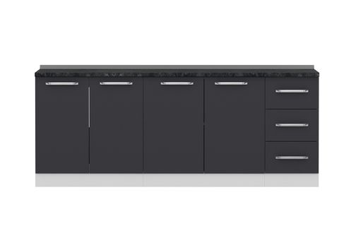 MİNAR 210 CM MUTFAK DOLABI BEYAZ ANTRASİT 210-A2-ALT MODÜL