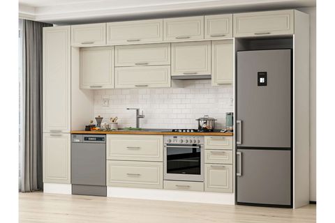 ALVİNKA 380X240 CM KLASİK MEBRAN MUTFAK DOLABI, MBB E90B50S40 1 MEBRAN KUMTAŞI SUNTALAM