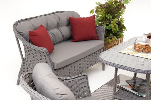 KARDELEN RATTAN İKİLİ OTURMA GRUBU, GRİ