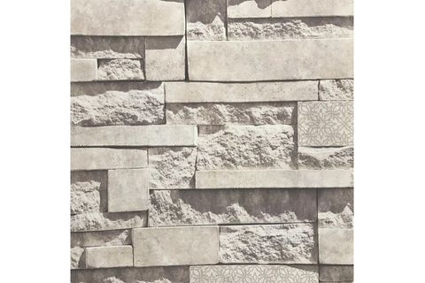 ADAWALL 1601-2 KREM RENKLİ TAŞ DESENLİ  ANKA DUVAR KAĞIDI 16,5 M²