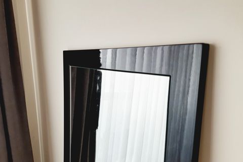 DFN WOOD DUVAR AYNASI, SİYAH, 150X60