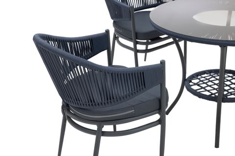 İRİS ALÜMİNYUM İP ÖRGÜ MASA TAKIMI, 4 KİŞİLİK