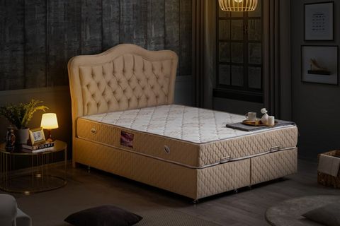 CAMELLİ NEW BAZA BAŞLIK VE YATAK SETİ, BEJ, 100X200