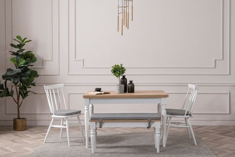 VENEDİK ÇİZİLMEZ MASA VE BENCH TAKIMI, 120X80