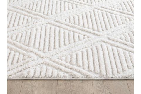 ELİT KOLEKSİYONU SAÇAKLI MAKİNE HALISI, BUKLELİ, KREM 60X110