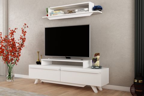 HARMONY ÜST RAFLI TV ÜNİTESİ, BEYAZ
