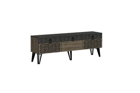 FLOW TV STAND, ALT MODÜL, ROYAL MERMER CEVİZ