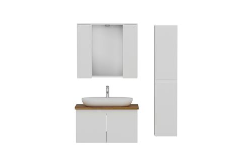 NİKA BANYO DOLABI AS2K23, BEYAZ, 85 CM